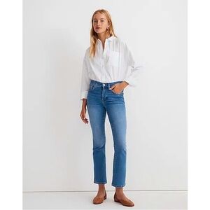 Madewell Mid-Rise Kick Out Crop Jeans, size 32